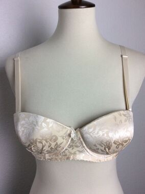 Rosa Lingerie Up Bra Floral Print Pleated Coquette Cottagecore Retro Classic